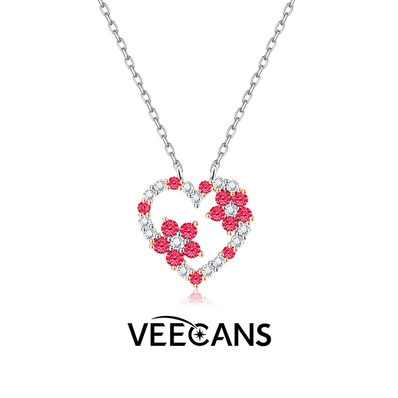 Flower Language Series Heart Necklace