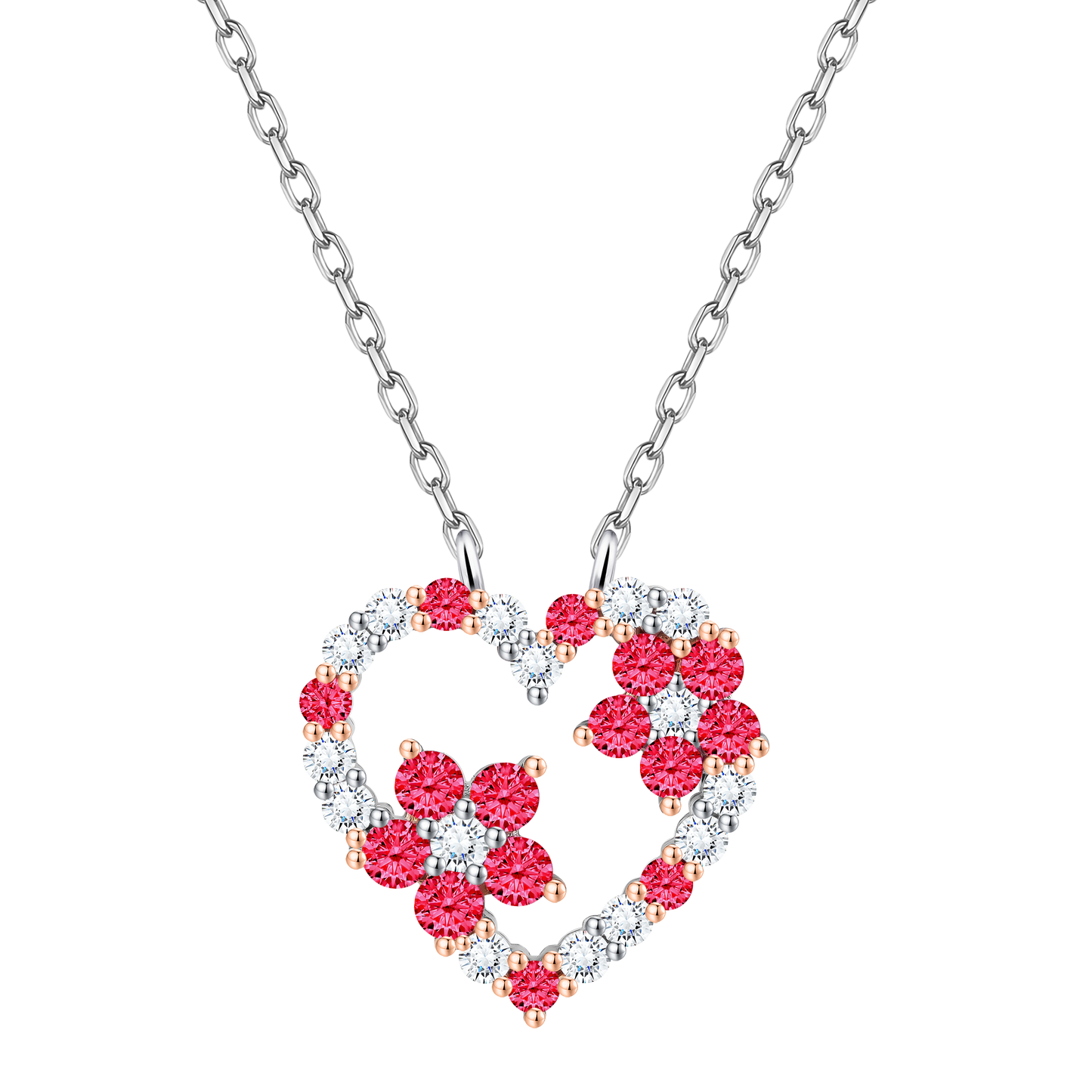 Flower Language Series Heart Necklace