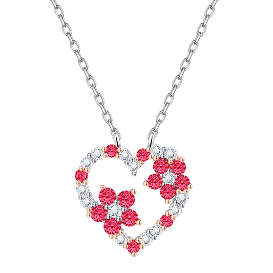 Flower Language Series Heart Necklace